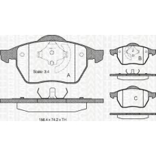 8110 29006 TRIDON Brake pads - front