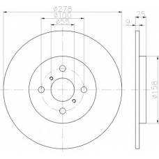 8DD 355 114-051 HELLA Тормозной диск