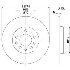 8DD 355 122-201 HELLA PAGID Тормозной диск