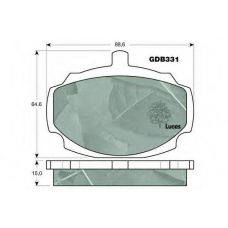 GDB331 TRW Комплект тормозных колодок, дисковый тормоз
