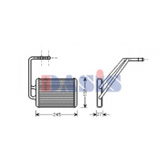 516005N AKS DASIS Теплообменник, отопление салона