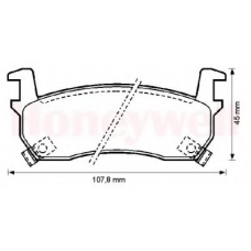 572190B BENDIX Комплект тормозных колодок, дисковый тормоз