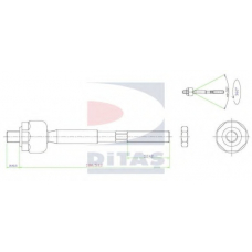 A2-5637 DITAS Осевой шарнир, рулевая тяга