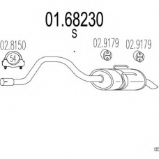 01.68230 MTS Глушитель выхлопных газов конечный