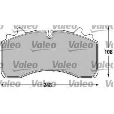 541682 VALEO Комплект тормозных колодок, дисковый тормоз