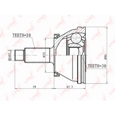 CO-8019 LYNX Co-8019 шрус наружный skoda fabia 1.0-1.9td 99-08, vw polo 1.2 02-07