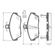 0 986 TB2 639 BOSCH Комплект тормозных колодок, дисковый тормоз