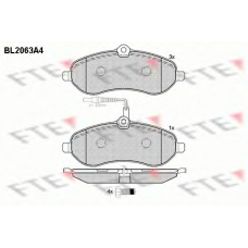 BL2063A4 FTE Комплект тормозных колодок, дисковый тормоз