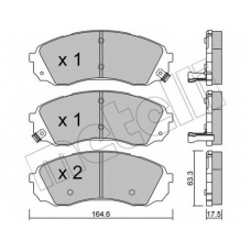 22-0785-0 METELLI Комплект тормозных колодок, дисковый тормоз