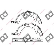 BS1349 DJ PARTS Комплект тормозных колодок