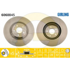 6060045 GIRLING Тормозной диск
