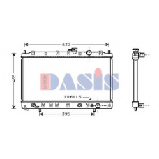 140180N AKS DASIS Радиатор, охлаждение двигателя