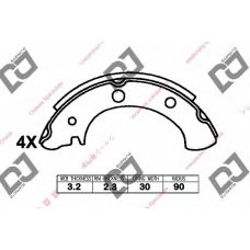 BS1372 DJ PARTS Комплект тормозных колодок