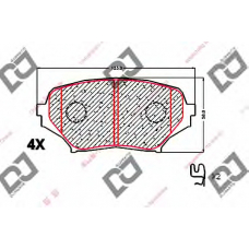 BP1683 DJ PARTS Комплект тормозных колодок, дисковый тормоз