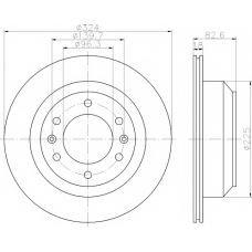 8DD 355 116-491 HELLA PAGID Тормозной диск