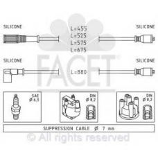 4.8398 FACET Комплект проводов зажигания