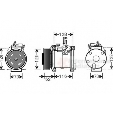 0700K109 VAN WEZEL Компрессор, кондиционер