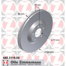 440.3119.00 ZIMMERMANN Тормозной диск