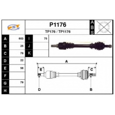 P1176 SNRA Приводной вал