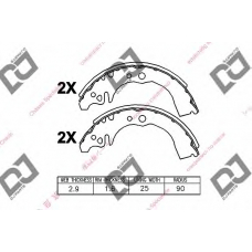 BS1083 DJ PARTS Комплект тормозных колодок