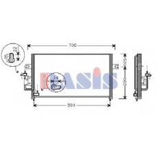 562110N AKS DASIS Конденсатор, кондиционер