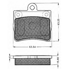 10563 BSF Комплект тормозных колодок, дисковый тормоз