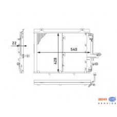 8FC 351 301-511 HELLA Конденсатор, кондиционер