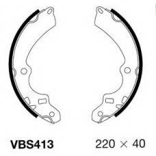 VBS413 MOTAQUIP Комплект тормозных колодок