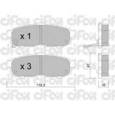 822-735-0 CIFAM Комплект тормозных колодок, дисковый тормоз