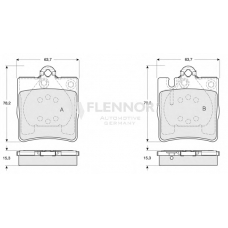 FB210423 FLENNOR Комплект тормозных колодок, дисковый тормоз