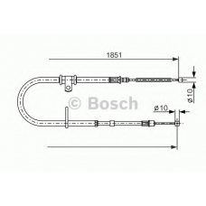 1 987 477 862 BOSCH Трос, стояночная тормозная система