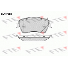 BL1876B3 FTE Комплект тормозных колодок, дисковый тормоз