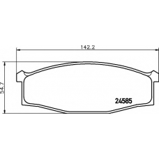 8DB 355 013-721 HELLA Комплект тормозных колодок, дисковый тормоз