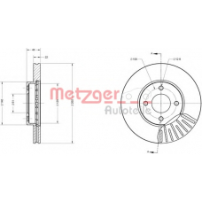 6110680 METZGER Тормозной диск