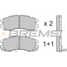 BP2535 BREMSI Комплект тормозных колодок, дисковый тормоз