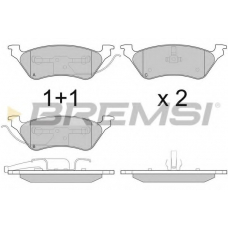 BP3220 BREMSI Комплект тормозных колодок, дисковый тормоз