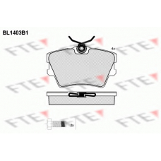 BL1403B1 FTE Комплект тормозных колодок, дисковый тормоз