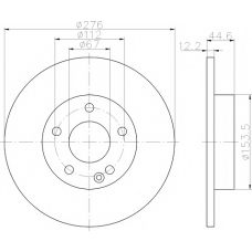 8DD 355 111-031 HELLA PAGID Тормозной диск