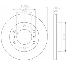 8DD 355 119-071 HELLA Тормозной диск