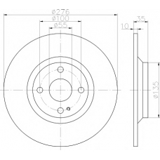 MDC2073 MINTEX Тормозной диск