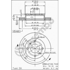 09.5447.10 BREMBO Тормозной диск