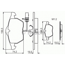 0 986 495 232 BOSCH Комплект тормозных колодок, дисковый тормоз