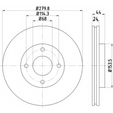 8DD 355 120-591 HELLA Тормозной диск