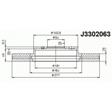 J3302063 NIPPARTS Тормозной диск