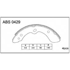 ABS0429 Allied Nippon Колодки барабанные