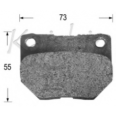 D7053 KAISHIN Комплект тормозных колодок, дисковый тормоз