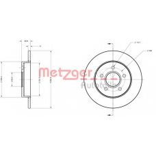 6110088 METZGER Тормозной диск