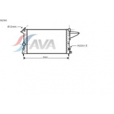 OL2161 AVA Радиатор, охлаждение двигателя