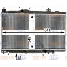 8MK 376 900-344 HELLA Радиатор, охлаждение двигателя