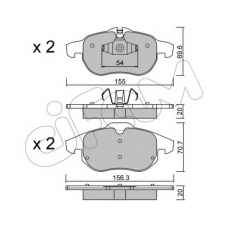 822-540-4 CIFAM Комплект тормозных колодок, дисковый тормоз